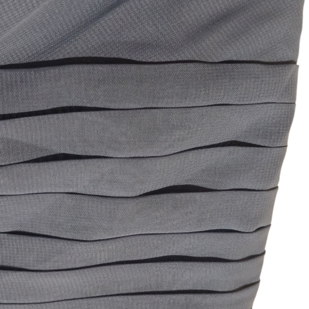 Tiered Pleat A-Line Floor Length Bridesmaid Gown - Picture 8 of 9